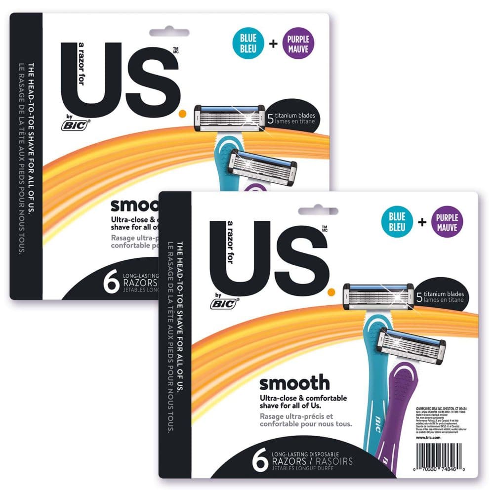 BIC Us. 5-Blade Unisex Disposable Razors (12 ct.) - Razors Shaving & Hair Removal - BIC