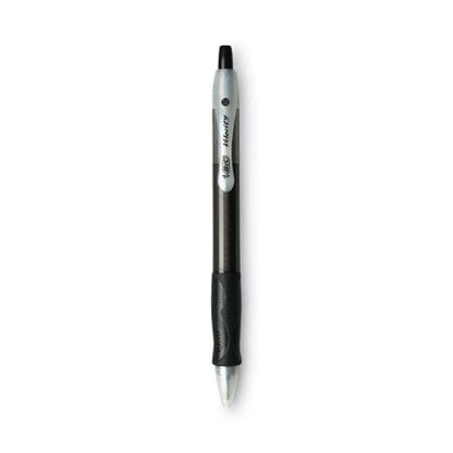 BIC Velocity Easy Glide Ballpoint Pen Retractable Medium 1 Mm Black Ink Translucent Black Barrel Dozen - School Supplies - BIC®