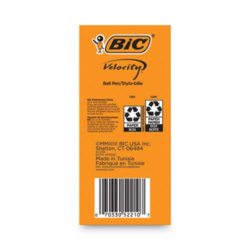 BIC Velocity Easy Glide Ballpoint Pen Value Pack Retractable Medium 1 Mm Black Ink Black Barrel 36/pack - School Supplies - BIC®