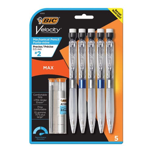 BIC Velocity Max Pencil 0.7 Mm Hb (#2.5) Black Lead Assorted Barrel Colors 2/pack - School Supplies - BIC®