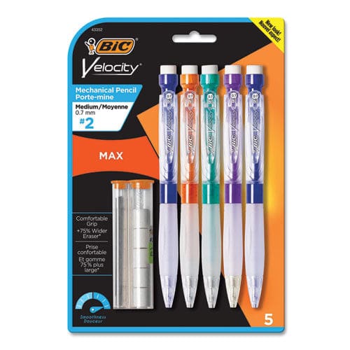 BIC Velocity Max Pencil 0.9 Mm Hb (#2) Black Lead Assorted Barrel Colors 2/pack - School Supplies - BIC®