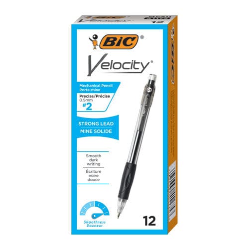 BIC Velocity Original Mechanical Pencil 0.5 Mm Hb (#2.5) Black Lead Black Barrel Dozen - School Supplies - BIC®