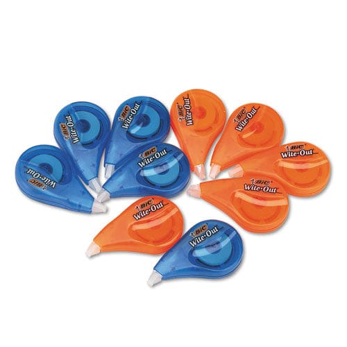 BIC Wite-out Ez Correct Correction Tape Value Pack Non-refillable Blue/orange Applicators 0.17 X 472 10/box - School Supplies - BIC®