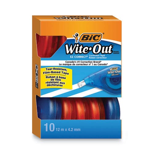 BIC Wite-out Ez Correct Correction Tape Value Pack Non-refillable Blue/orange Applicators 0.17 X 472 10/box - School Supplies - BIC®