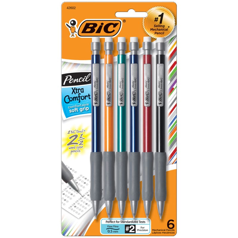 Bic Xtra Comfort 6 Pack Mechanical Pencils.5Mm (Pack of 12) - Pencils & Accessories - Bic Usa Inc