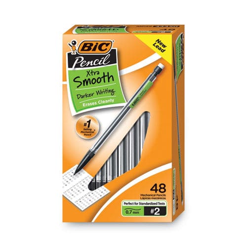 BIC Xtra Smooth Mechanical Pencil Value Pack 0.7 Mm Hb (#2.5) Black Lead Clear Barrel 40/pack - School Supplies - BIC®