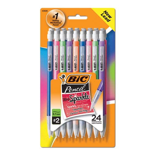 BIC Xtra-sparkle Mechanical Pencil Value Pack 0.7 Mm Hb (#2.5) Black Lead Assorted Barrel Colors 24/pack - School Supplies - BIC®