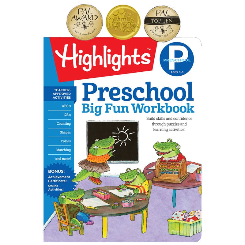 Big Fun Workbooks Preschool Highlights (Pack of 6) - Skill Builders - Highlights For Children