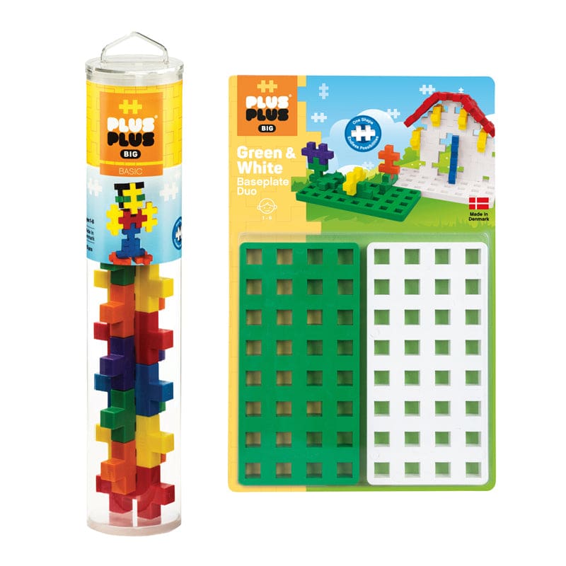 Big Tube & Baseplate Bundle Basic - Blocks & Construction Play - Plus-plus Usa