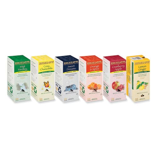 Bigelow Assorted Tea Packs Six Flavors 28/box 168/carton - Food Service - Bigelow®