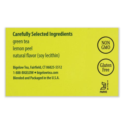 Bigelow Green Tea With Lemon Lemon 0.34 Lbs 28/box - Food Service - Bigelow®