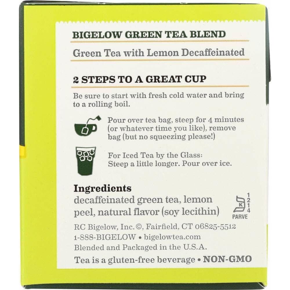 Bigelow Bigelow Green Tea With Lemon Naturally Decaffeinated 20 Tea Bags, 0.91 oz