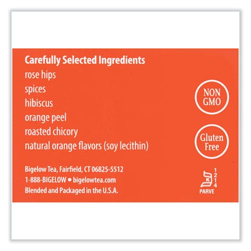 Bigelow Orange And Spice Herbal Tea 28/box - Food Service - Bigelow®