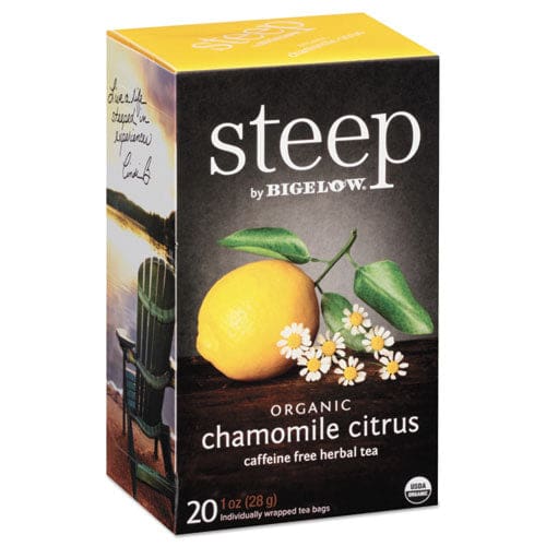 Bigelow Steep Tea Lemon Ginger 1.6 Oz Tea Bag 20/box - Food Service - Bigelow®