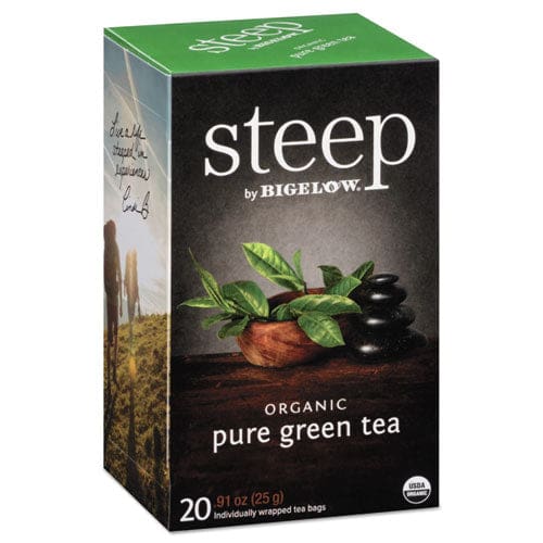 Bigelow Steep Tea Pure Green 0.91 Oz Tea Bag 20/box - Food Service - Bigelow®