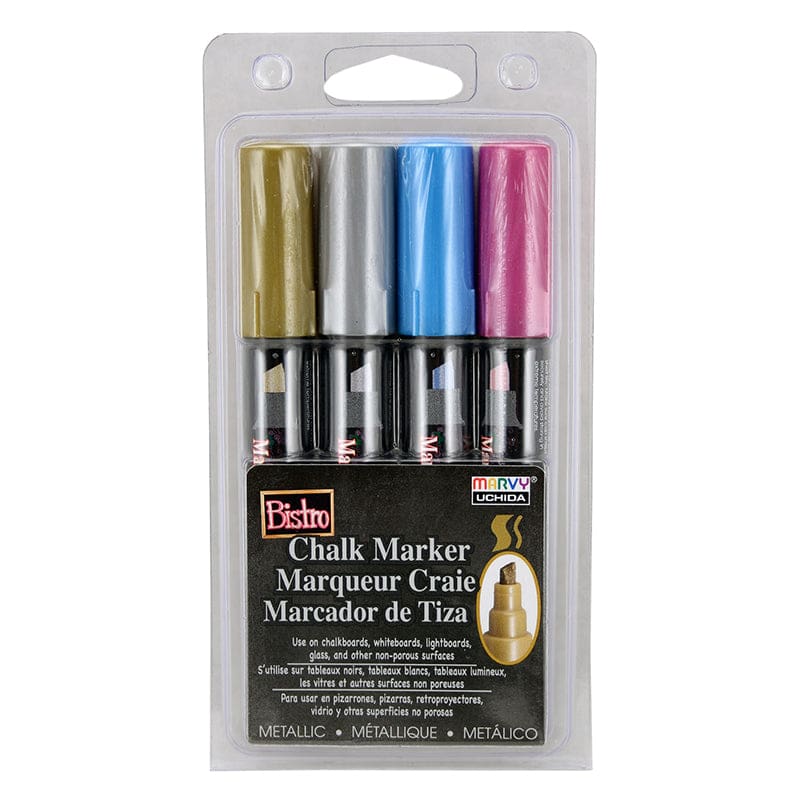 Bistro Chlk Markrs Chisel Tip 4 Clr Set (Pack of 3) - Markers - Uchida Of America Corp