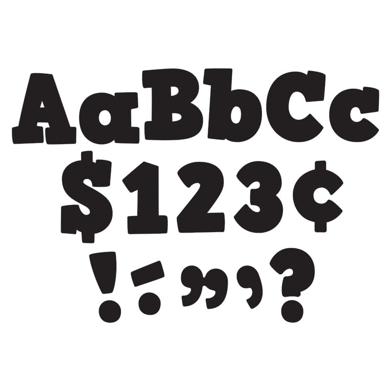 Black Bold Block 4 In Letters Combo Pack (Pack of 6) - Letters - Teacher Created Resources
