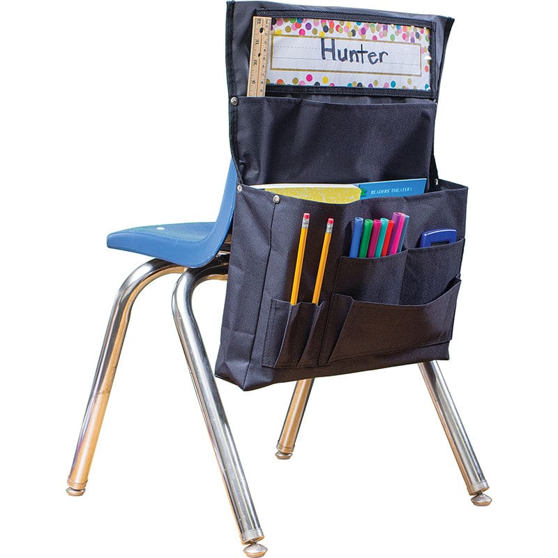 Black Chair Pocket (Pack of 3) - Storage - Teacher Created Resources