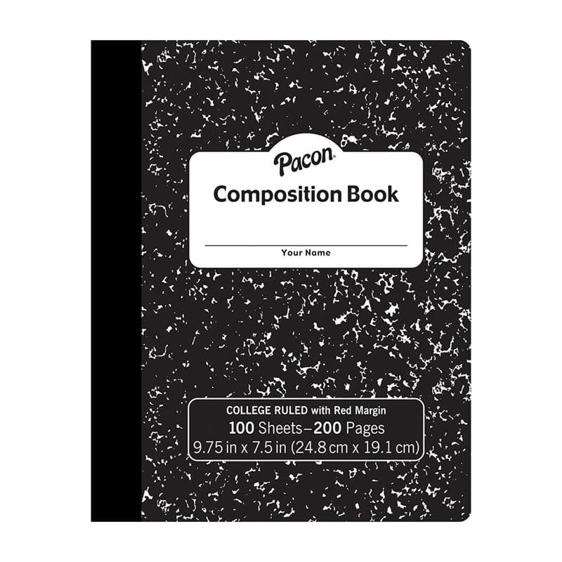 Black Compostion Book College Ruled (Pack of 12) - Note Books & Pads - Dixon Ticonderoga Co - Pacon