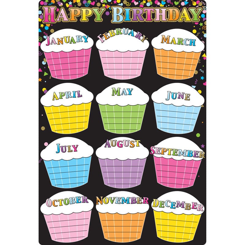 Black Confetti Birthdays 13 X 19 Smart Poly (Pack of 12) - Miscellaneous - Ashley Productions