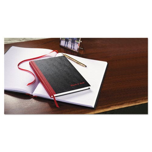 Black n’ Red Hardcover Casebound Notebook Scribzee Compatible 1 Subject Wide/legal Rule Black Cover 8.25 X 5.63 96 Sheets - Office - Black