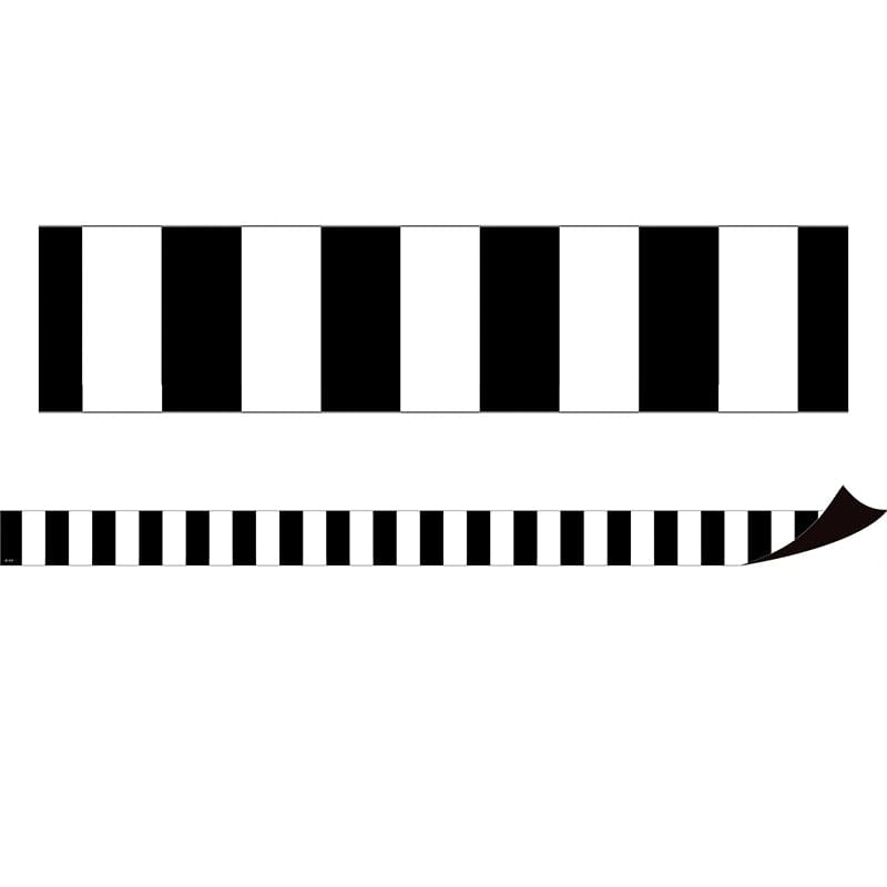 Black Stripes Magnetic Border (Pack of 6) - Border/Trimmer - Teacher Created Resources