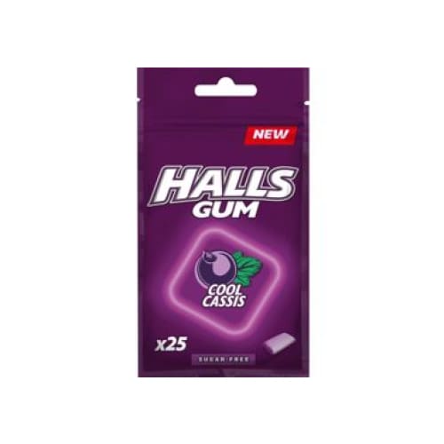 Blackcurrant Flavour Sugar- free Chewing Gum with Menthol 1.29 oz. (36.5 g.) - Halls