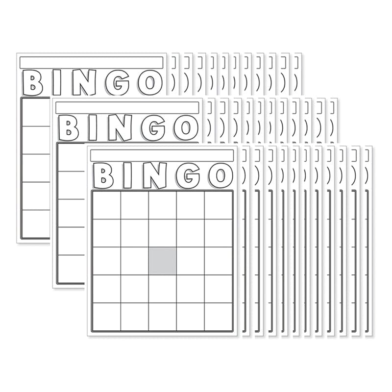 Blank Bingo Cards White (Pack of 6) - Bingo - Hygloss Products Inc.