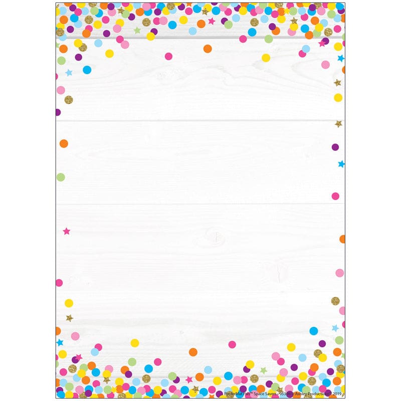 Blank Confetti Style Postermat Pals Smart Poly Single Sided (Pack of 12) - Miscellaneous - Ashley Productions