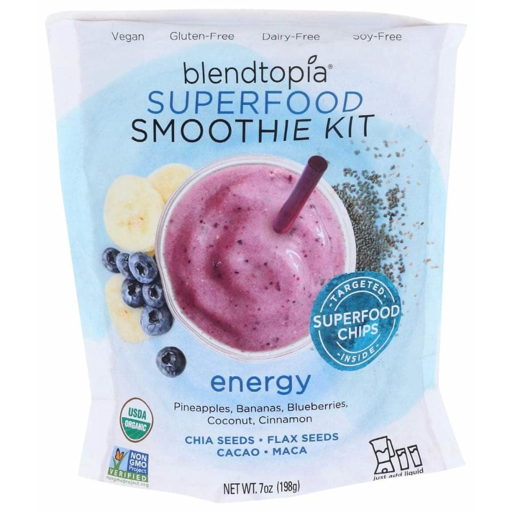 BLENDTOPIA Grocery > Frozen BLENDTOPIA Energy Smoothie Kit, 7 oz