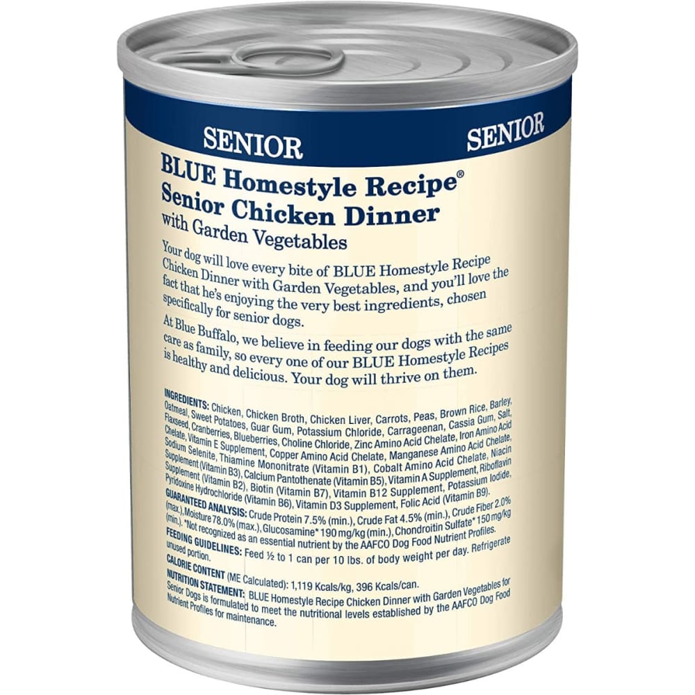 BLUE BUFFALO: Dog Fd Senior Hmstly Chkn 12.5 oz - Pet > Dog > Dog Food - Blue Buffalo