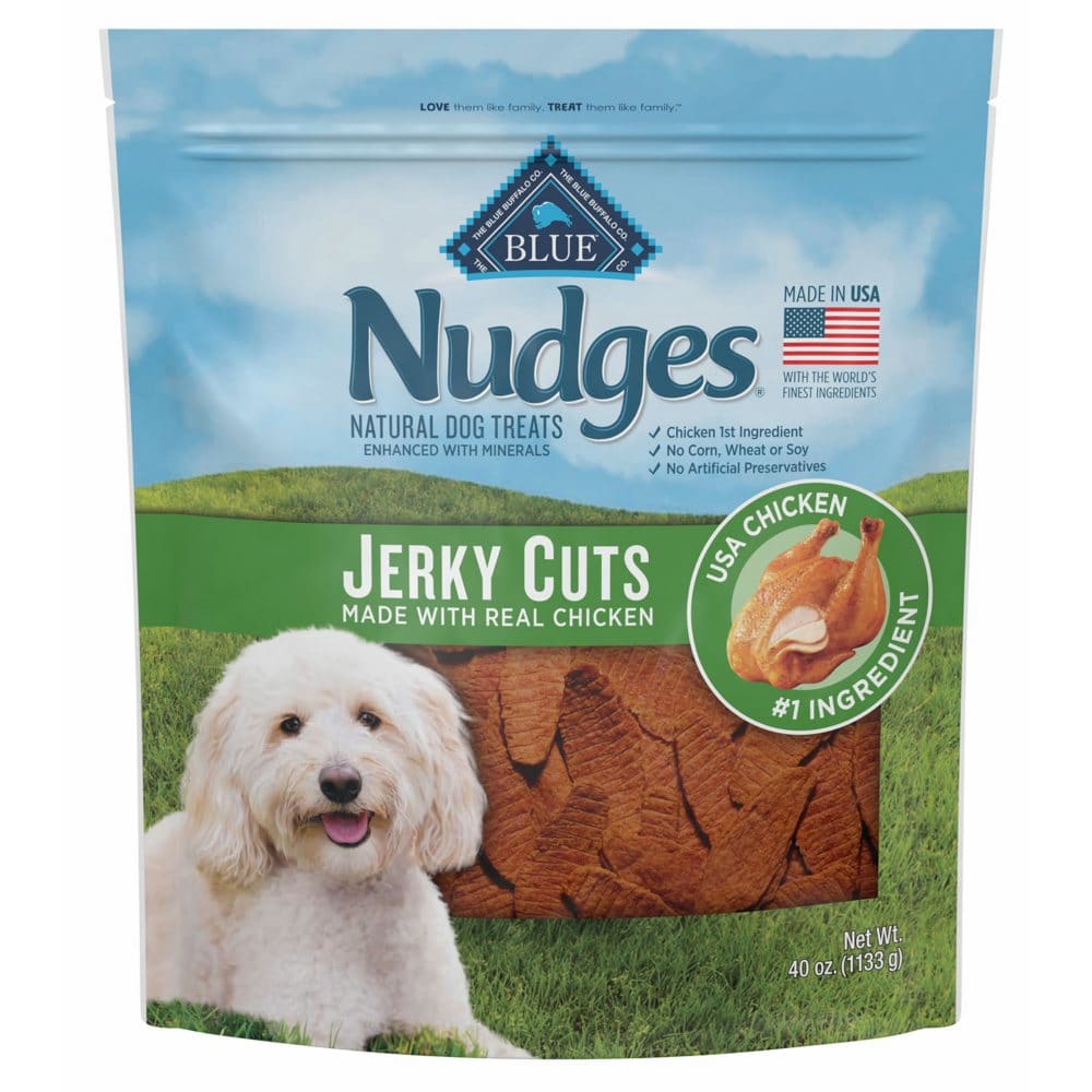 Blue Buffalo Nudges Natural Jerky Cut Dog Treats Chicken Flavored (40 oz.) - New Grocery & Household - Blue