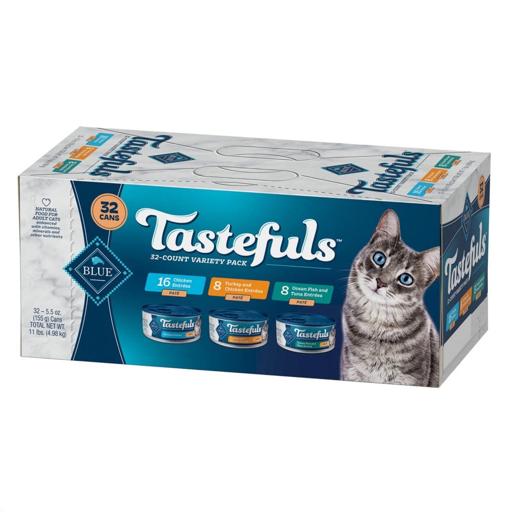 Blue Buffalo Tastefuls Pate Wet Cat Food Variety Pack (5.5 oz. 32 ct.) - Cat Food & Treats - Blue Buffalo