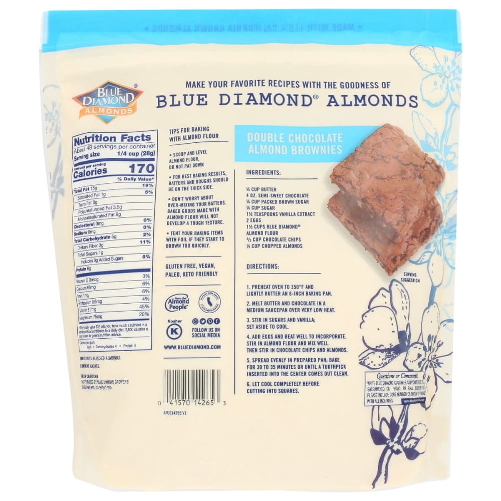 BLUE DIAMOND: Almond Flour 3 lb - Grocery > Cooking & Baking > Flours - BLUE DIAMOND
