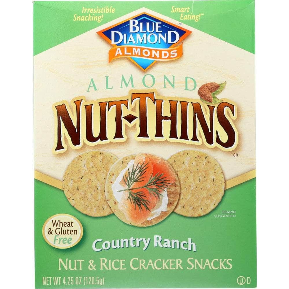 Blue Diamond Blue Diamond Almond Nut-Thins Nut And Rice Cracker Snacks Country Ranch, 4.25 oz