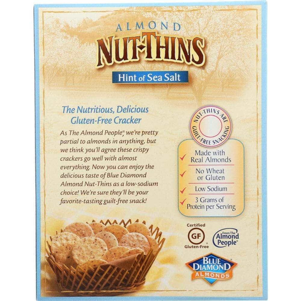 Blue Diamond Blue Diamond Almond Nut-Thins Nut & Rice Cracker Snacks Hint of Sea Salt, 4.25 oz