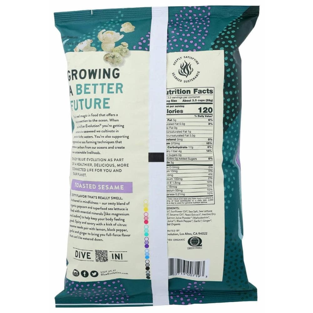 BLUE EVOLUTION Blue Evolution Popcorn Sesame Toasted, 3.5 Oz