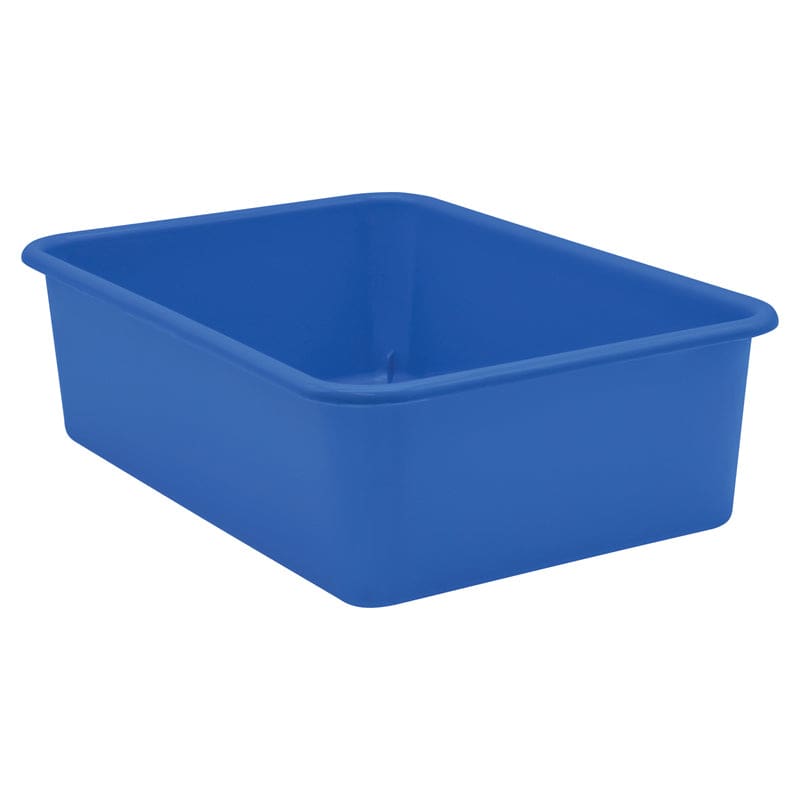 Blue Large Plastic Storage Bin (Pack of 6) - Storage Containers - Teacher Created Resources