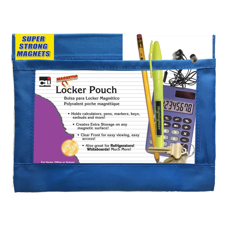 Blue Magnetic Whiteboard Pouch (Pack of 12) - Organizer Pockets - Charles Leonard