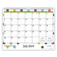 Blue Sky Academic Wall Calendar Teacher Dots Artwork/formatting 15 X 12 White/multicolor Sheets 12-month (july-june): 2021-2022 - School