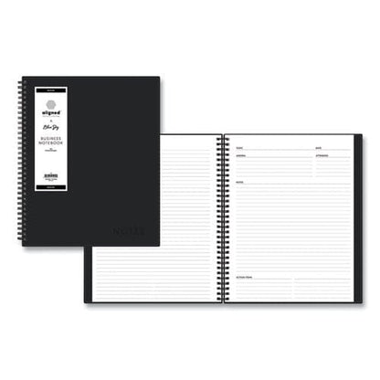 Blue Sky Aligned Business Notebook 1 Subject Meeting Notes Format Narrow Rule Black Cover 11 X 8.5 78 Sheets - Office - Blue Sky®