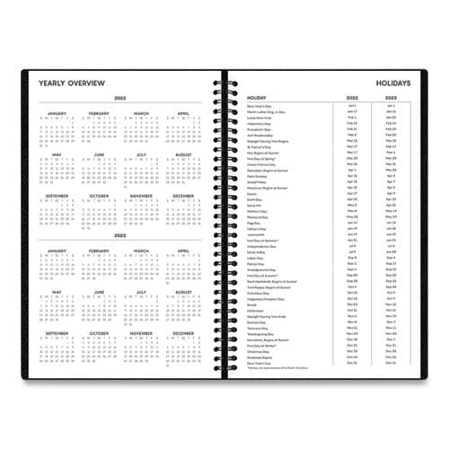 Blue Sky Aligned Daily Appointment Planner 8 X 5 Black Cover 12-month (jan To Dec): 2023 - School Supplies - Blue Sky®