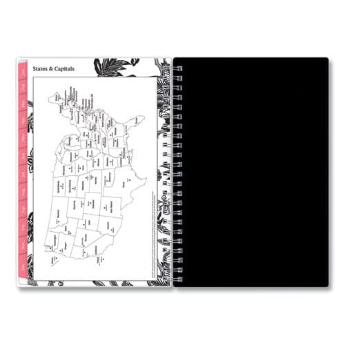 Blue Sky Analeis Create-your-own Cover Weekly/monthly Planner Floral 8 X 5 White/black/coral 12-month (july To June): 2022 To 2023 - School
