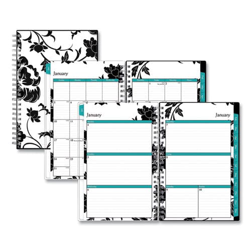 Blue Sky Analeis Create-your-own Cover Weekly/monthly Planner Floral Artwork 11 X 8.5 White/black/coral 12-month (jan-dec): 2023 - School