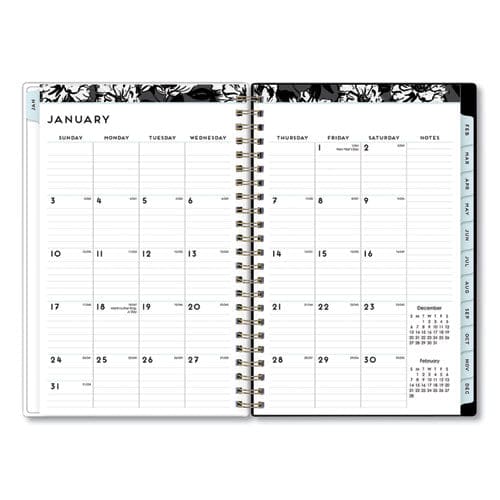 Blue Sky Baccara Dark Create-your-own Cover Weekly/monthly Planner Floral 8 X 5 Gray/black/gold Cover 12-month (jan-dec): 2023 - School