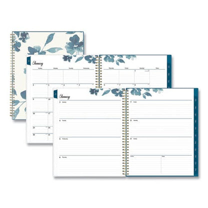 Blue Sky Bakah Blue Weekly/monthly Planner Bakah Blue Floral Artwork 11 X 8.5 Blue/white Cover 12-month (jan To Dec): 2023 - School Supplies