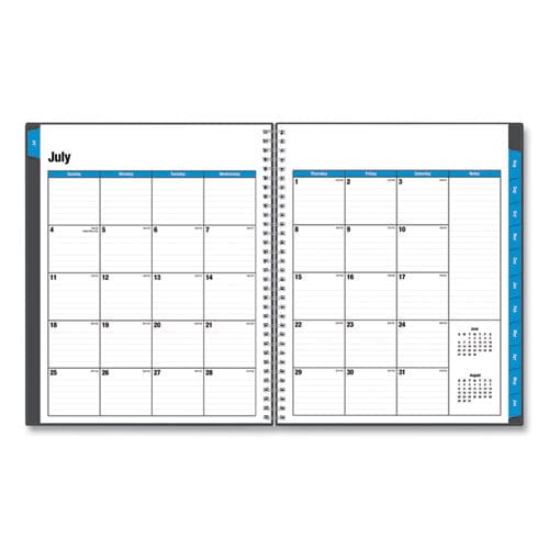 Blue Sky Collegiate Academic Year Weekly/monthly Planner 11 X 8.5 Charcoal Cover 12-month (july To June): 2022 To 2023 - School Supplies -