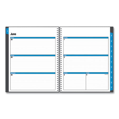 Blue Sky Collegiate Academic Year Weekly/monthly Planner 11 X 8.5 Charcoal Cover 12-month (july To June): 2022 To 2023 - School Supplies -