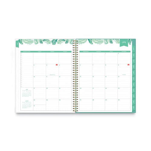 Blue Sky Day Designer Academic Year Weekly/monthly Frosted Planner Palms Artwork 11 X 8.5 12-month (july-june): 2022-2023 - School Supplies