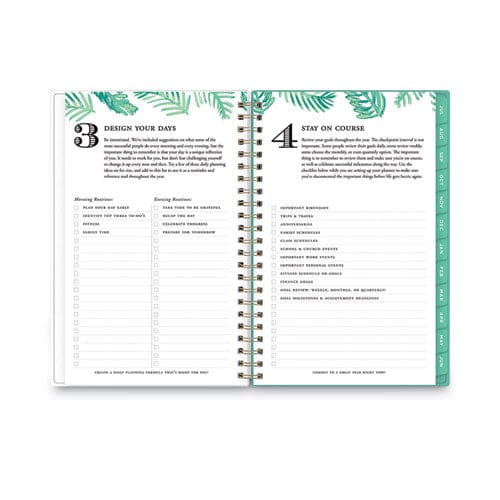 Blue Sky Day Designer Academic Year Weekly/monthly Frosted Planner Palms Artwork 8 X 5 12-month (july-june): 2022-2023 - School Supplies -